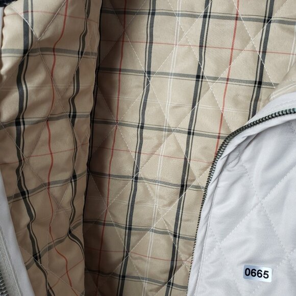 Sun Moda Diamond Quilted Vest With Black Corduroy Collar  cream/Black Large - Picture 8 of 8